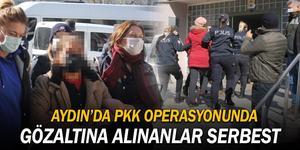 Aydın'da, bölücü terör örgütü PKK/KCK'nın Türkiye'deki kadın çatı yapılanması olan 'TJA'ya yönelik düzenlenen operasyonda gözaltına alınan 13 şüpheliden 6'sı emniyetteki ifadelerinin ardından salverilirken, 7'si sevk edildikleri adliyede çıkarıldıkları mahkemece adli kontrol şartı ile serbest bırakıldı.