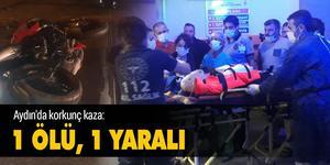 Aydın'ın Çine ilçesinde kamyonetle motosikletin çarpışması sonucu bir kişi öldü, bir kişi yaralandı. ( Murat Şenbaklavacı - Anadolu Ajansı )