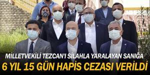 CHP Aydın Milletvekili Bülent Tezcan'ı silahla yaraladığı gerekçesiyle yargılanan sanık, 6 yıl 15 gün hapis cezasına çarptırıldı. Duruşma sonrası  Tezcan'ın avukatı Celal Çelik (Solda) açıklama yaptı.
Açıklama esnasında CHP milletvekilleri Süleyman Bülbül (2. sırada ortada), Hüseyin Yıldız, Murat Bakan (önde ortada), Mahir Polat, Burak Erbay, CHP Aydın İl Başkanı Ali Çankır (sağda) ve CHP Efeler İlçe Başkanı Polat Bora Mersin de yer aldı. ( Gökhan Düzyol - Anadolu Ajansı )