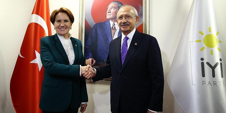 CHP Genel Başkanı Kemal Kılıçdaroğlu, İYİ Parti Genel Başkanı Meral Akşener ile bir araya geldi. ( Mehmet Tosun - Anadolu Ajansı )