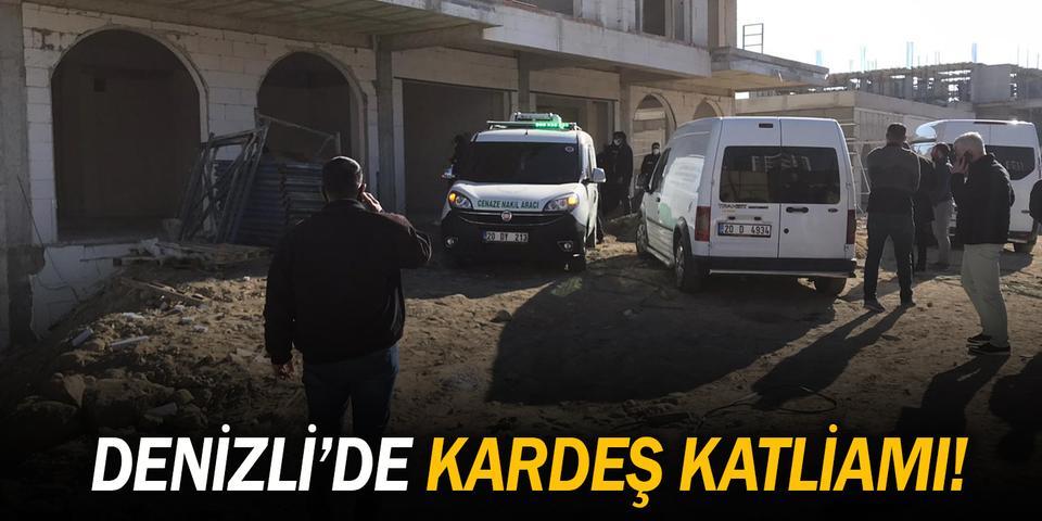 Denizli'de bir kişi, birlikte çalıştıkları inşaatta 2 kardeşini silahla vurarak öldürdü. Polis ekipleri olay yerinde incelemelerde bulundu. ( Mustafa Değirmencioğlu - Anadolu Ajansı )