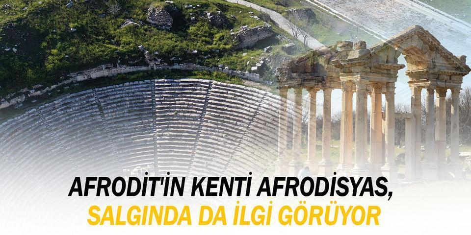 Aydın'ın Karacasu ilçesindeki Afrodisias Antik Kenti, salgın döneminde de ziyaretçilerin uğrak noktası olmayı sürdürüyor.